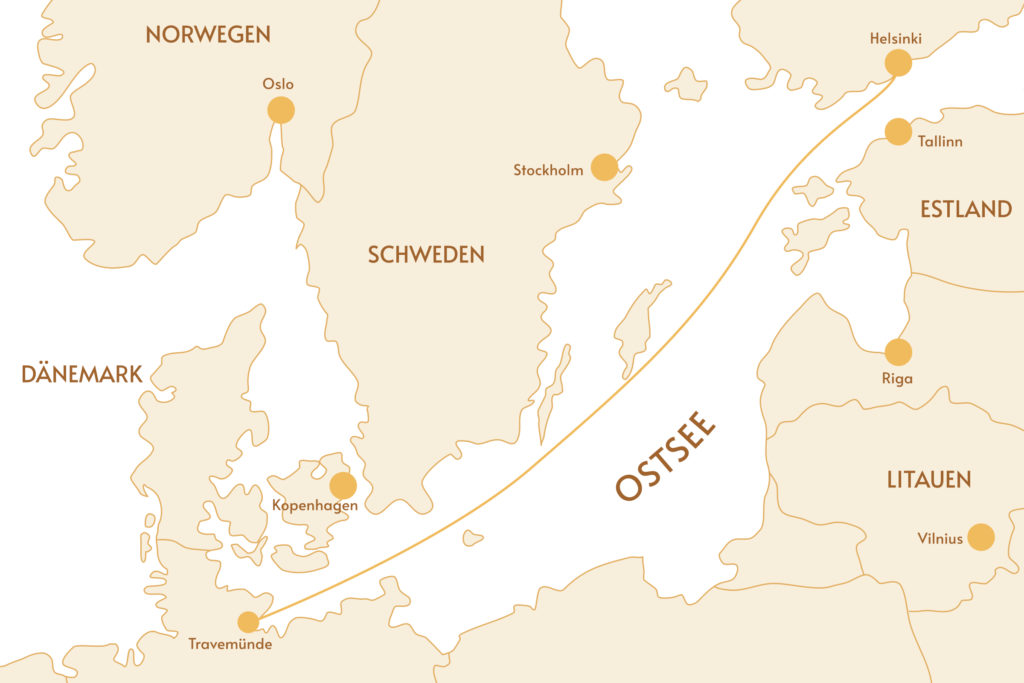 Fähre von Travemünde nach Helsinki